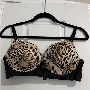 Victoria's Secret Leopard Print Padded Bra in Tan and Black size 36C